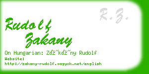 rudolf zakany business card